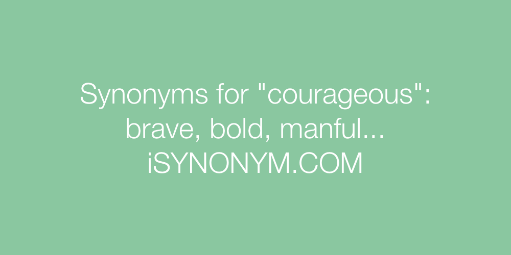 Synonyms courageous