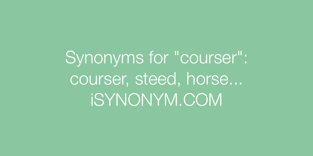 Synonyms courser