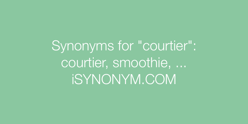 Synonyms courtier