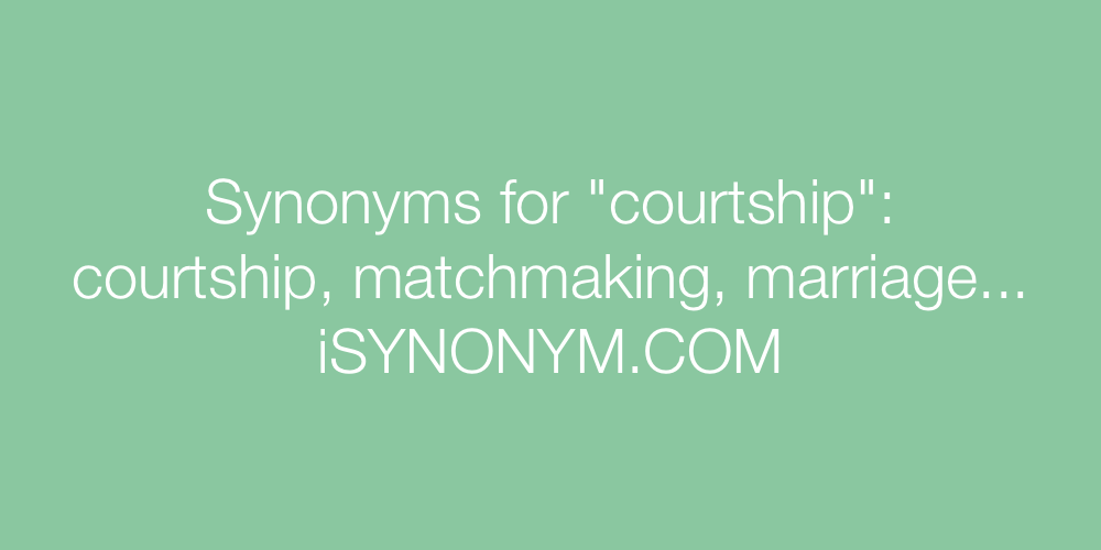 Synonyms courtship