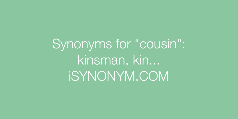 Synonyms cousin