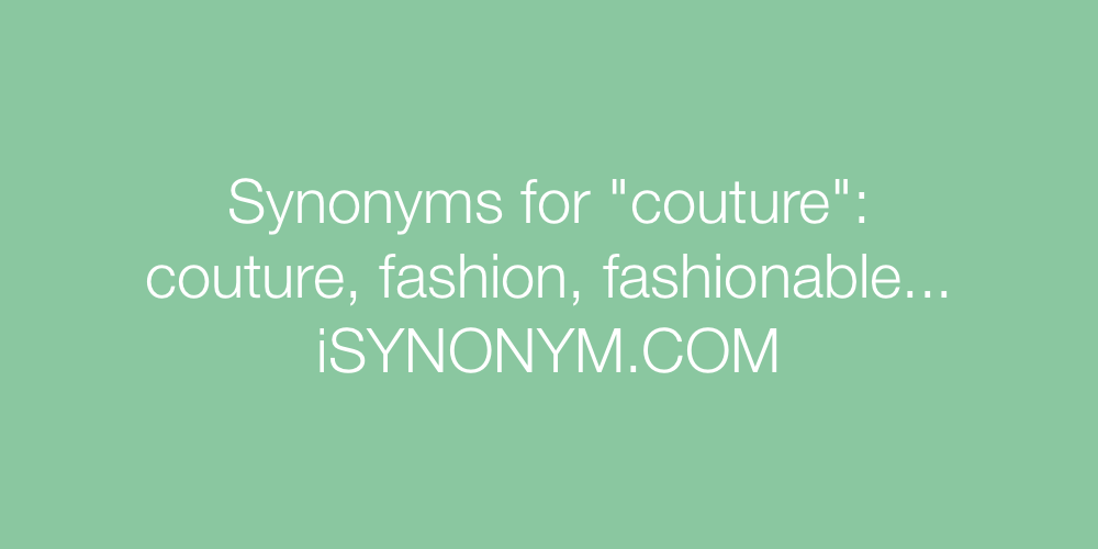 Synonyms couture