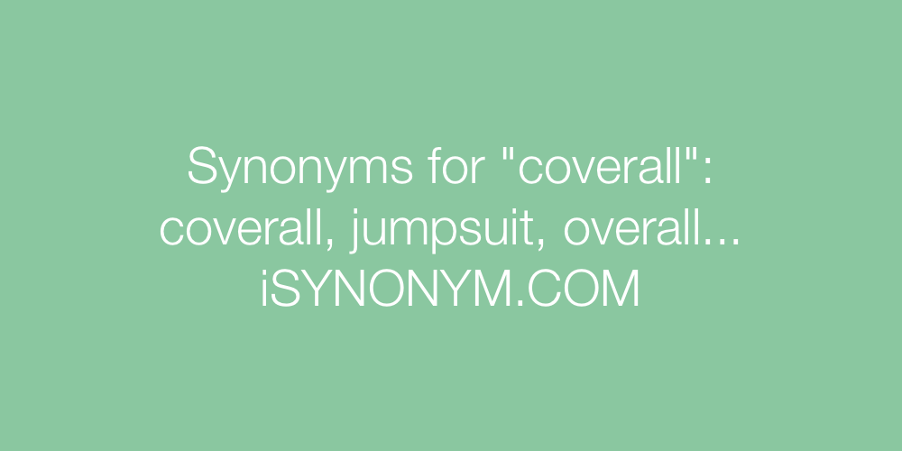 Synonyms coverall