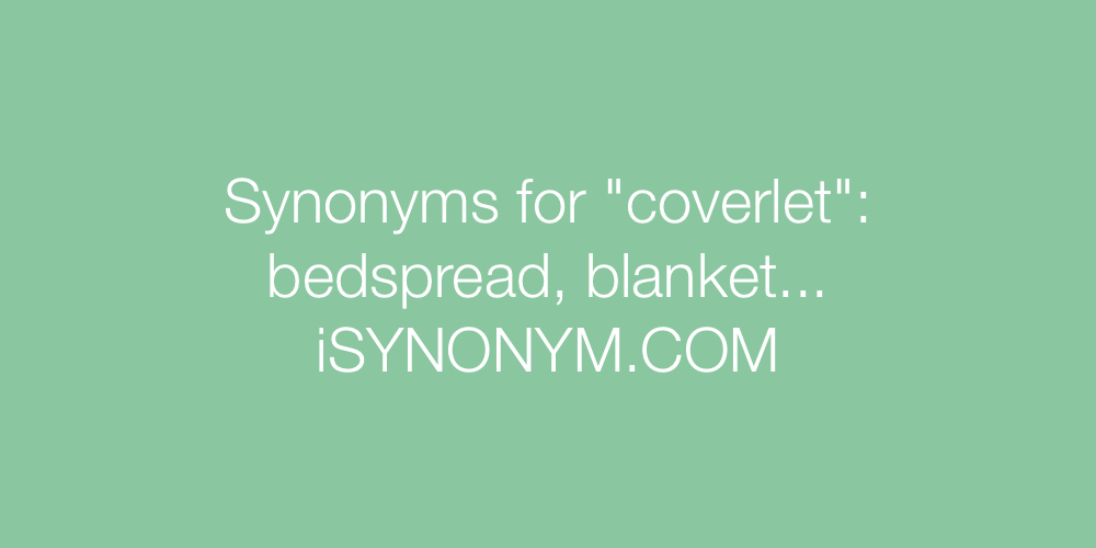 Synonyms coverlet