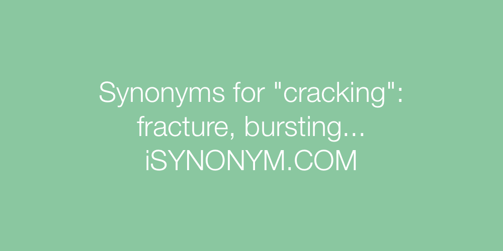 Synonyms cracking