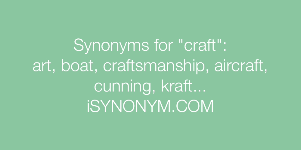 Synonyms craft