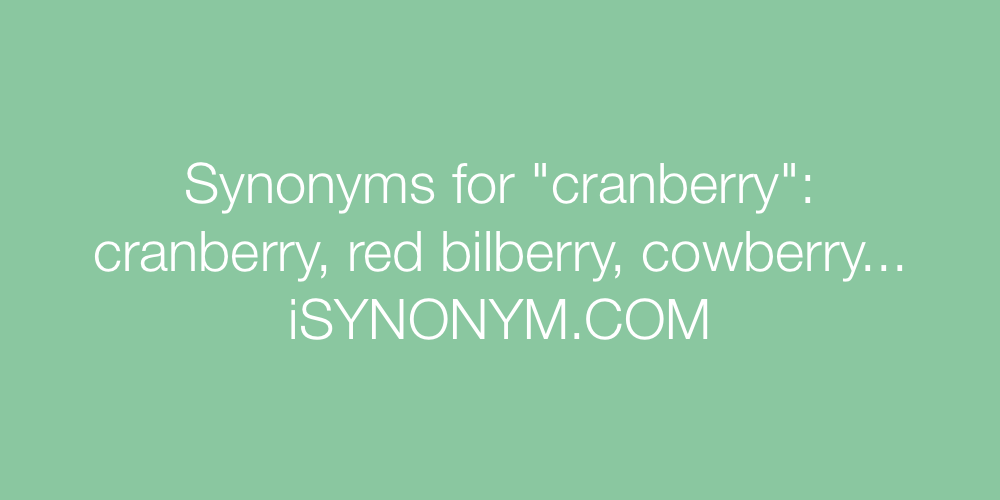Synonyms cranberry