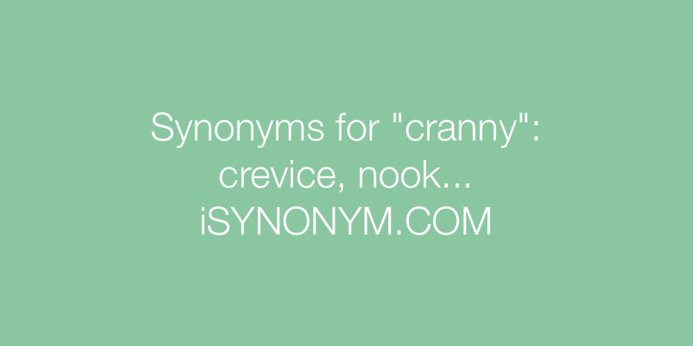 Synonyms cranny