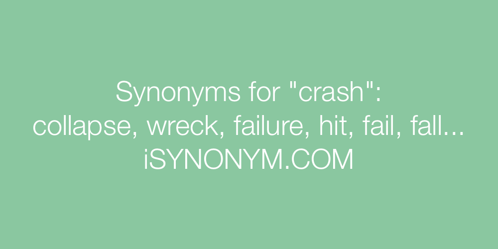 Synonyms crash