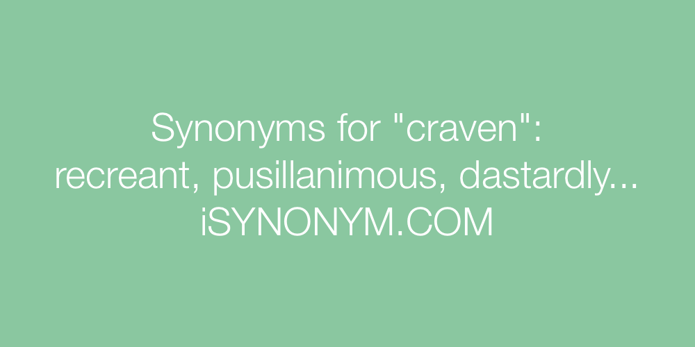 Synonyms craven