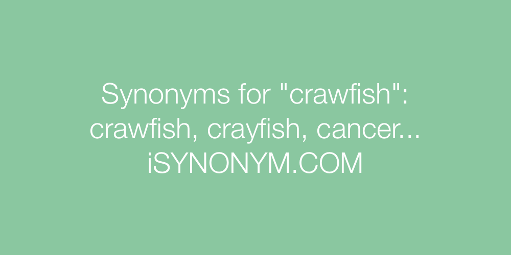 Synonyms crawfish