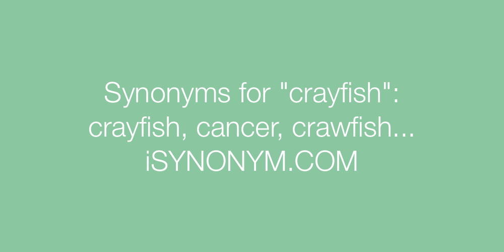 Synonyms crayfish