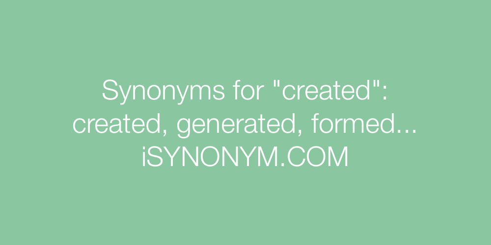 Synonyms created