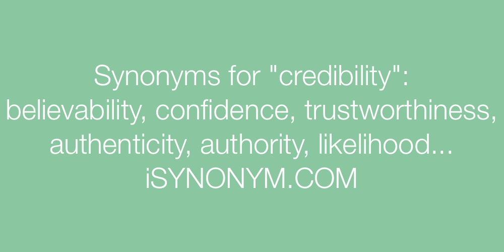 Synonyms credibility