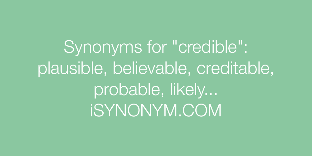 Synonyms credible