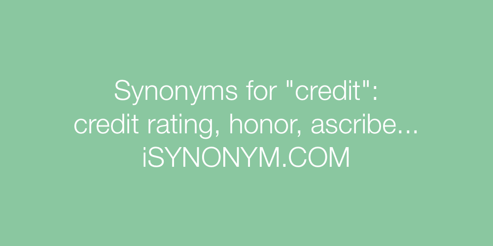Synonyms credit
