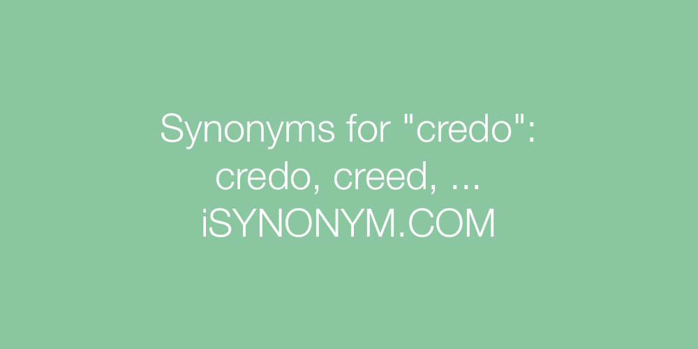 Synonyms credo