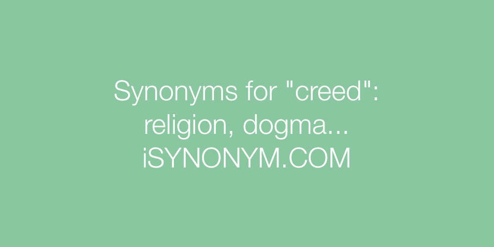 Synonyms creed