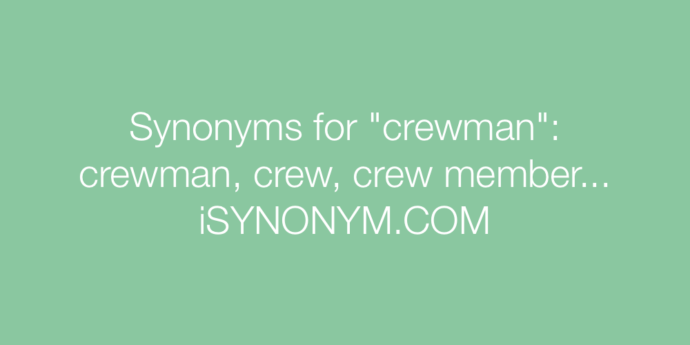 Synonyms crewman
