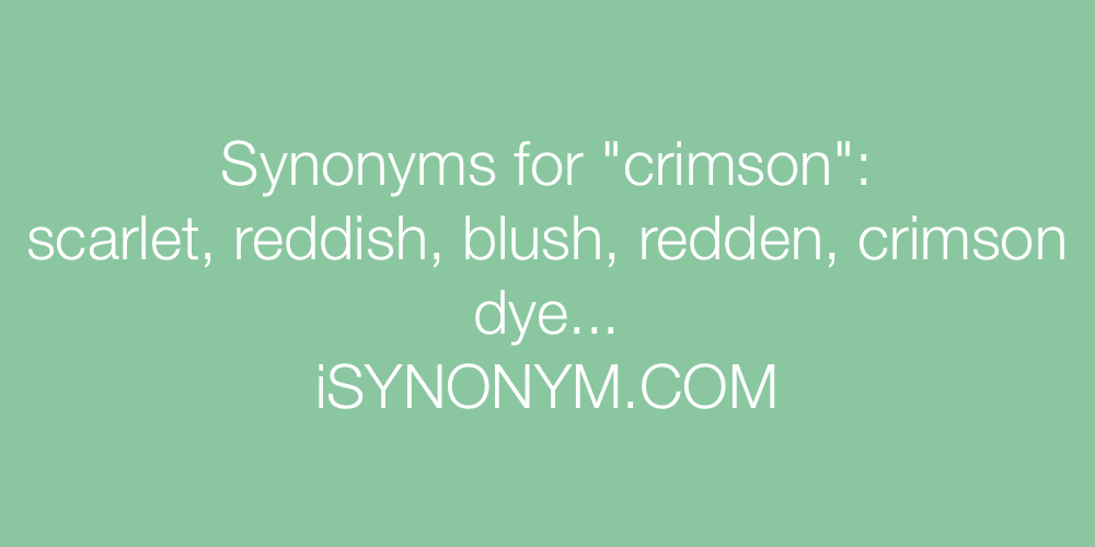 Synonyms crimson