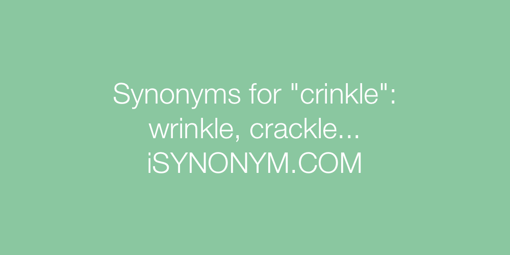 Synonyms crinkle