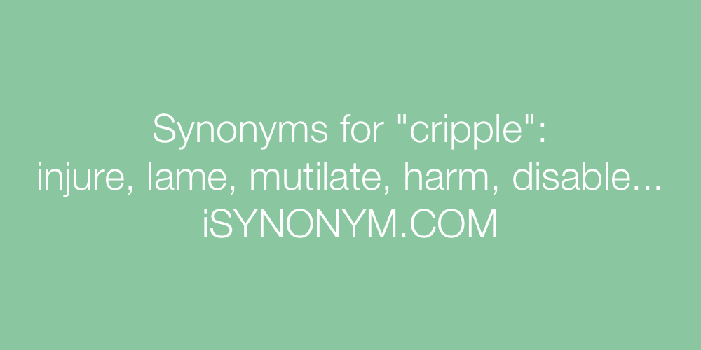 Synonyms cripple