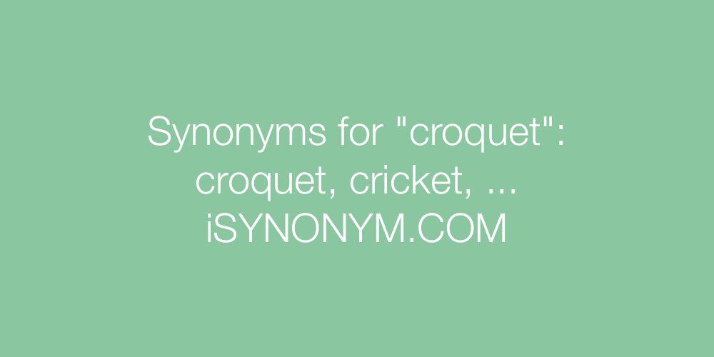 Synonyms croquet