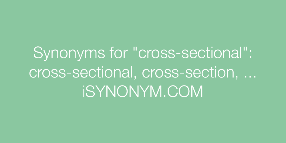 Synonyms cross-sectional