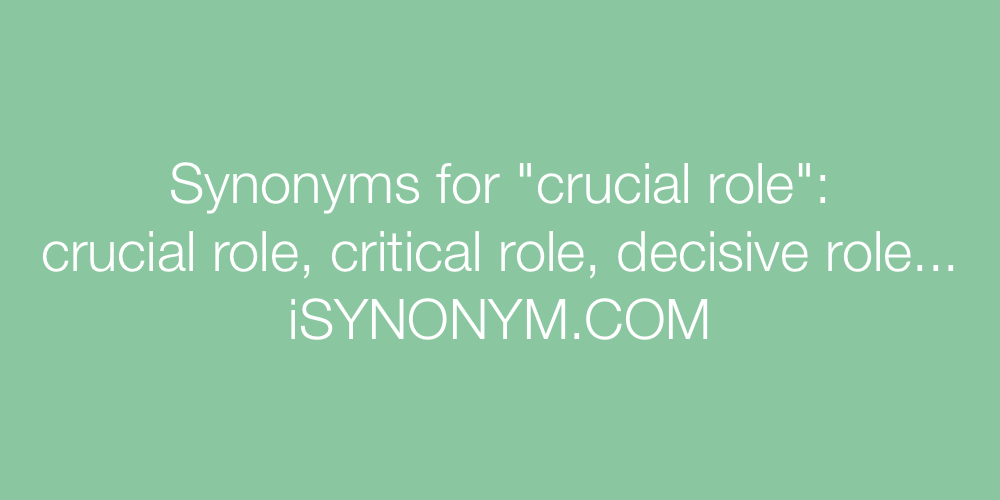 Synonyms crucial role