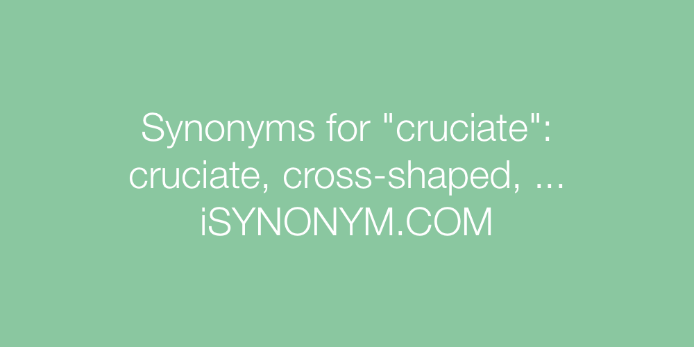 Synonyms cruciate