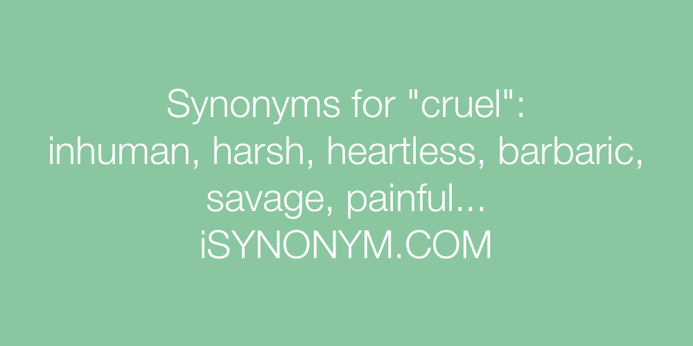 Synonyms cruel