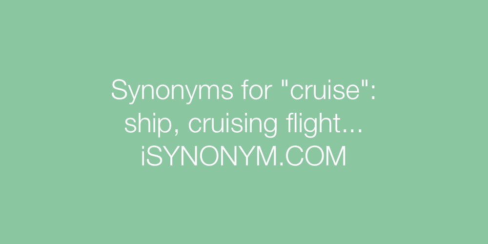 Synonyms cruise