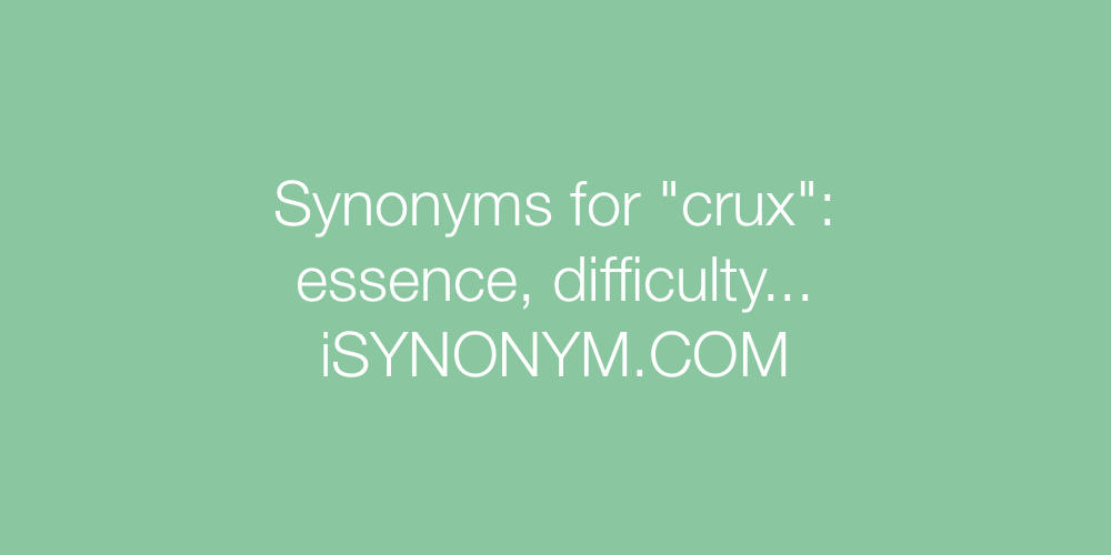 Synonyms crux