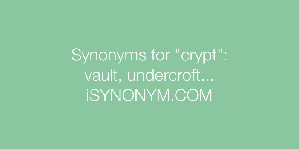 Synonyms crypt