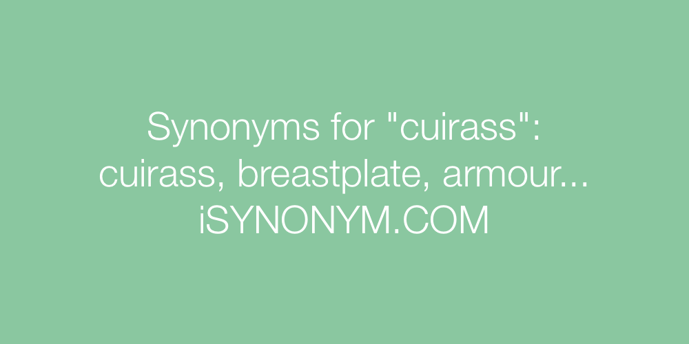 Synonyms cuirass