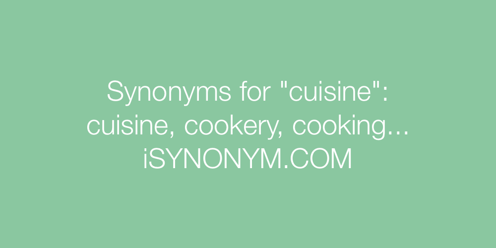 Synonyms cuisine
