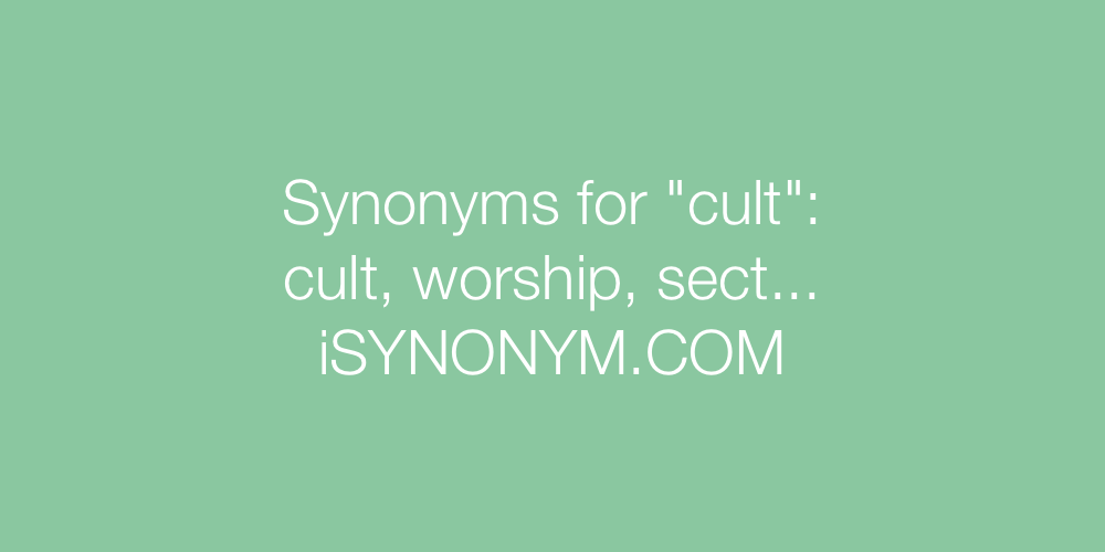 Synonyms cult
