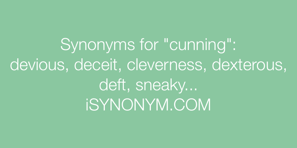 Synonyms cunning