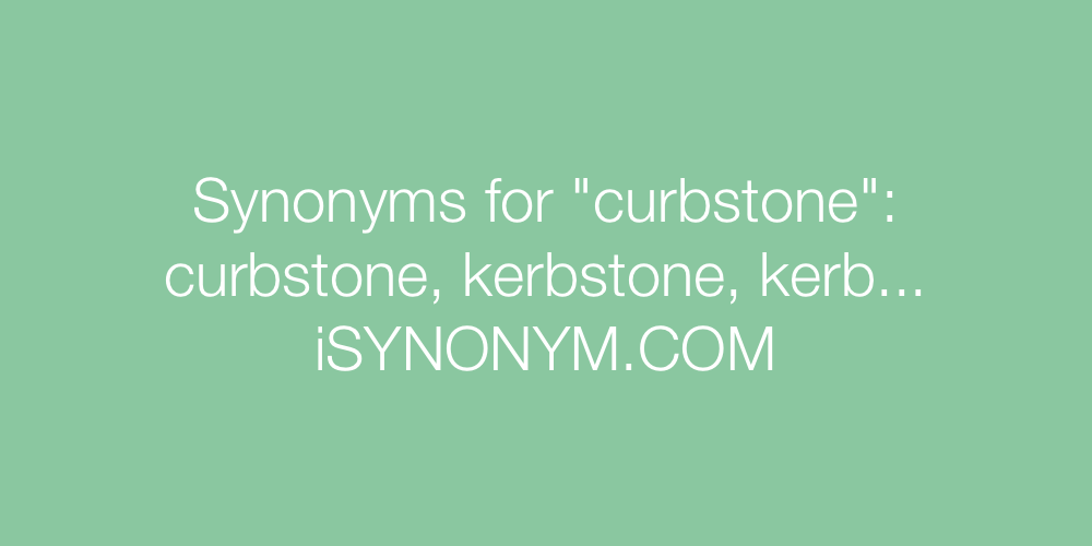 Synonyms curbstone