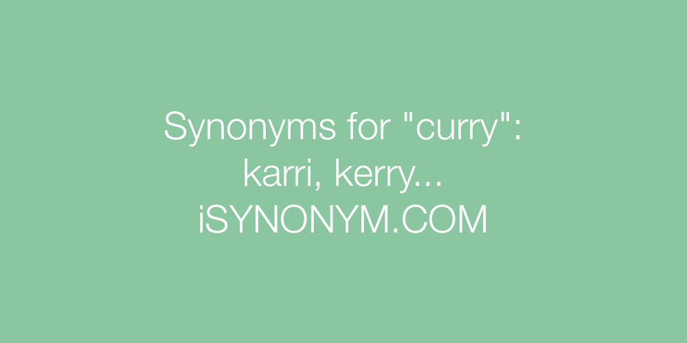 Synonyms curry