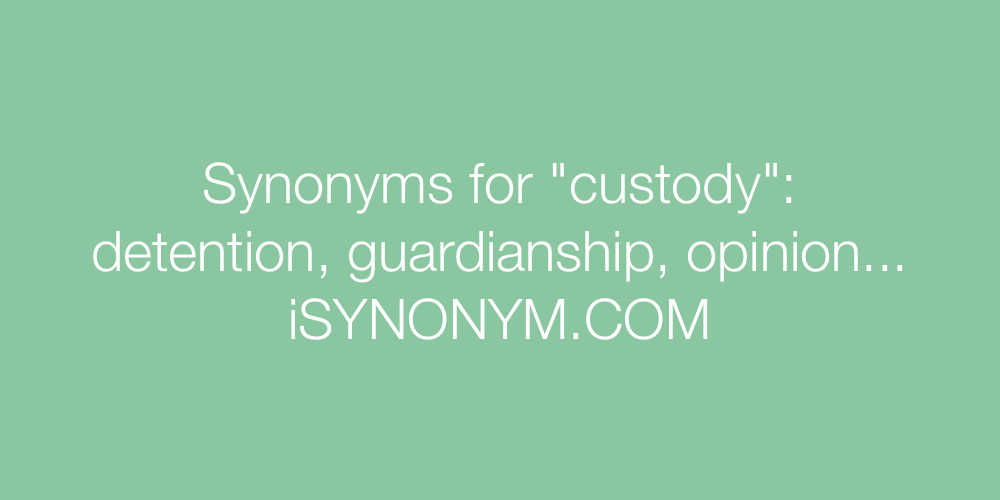 Synonyms custody