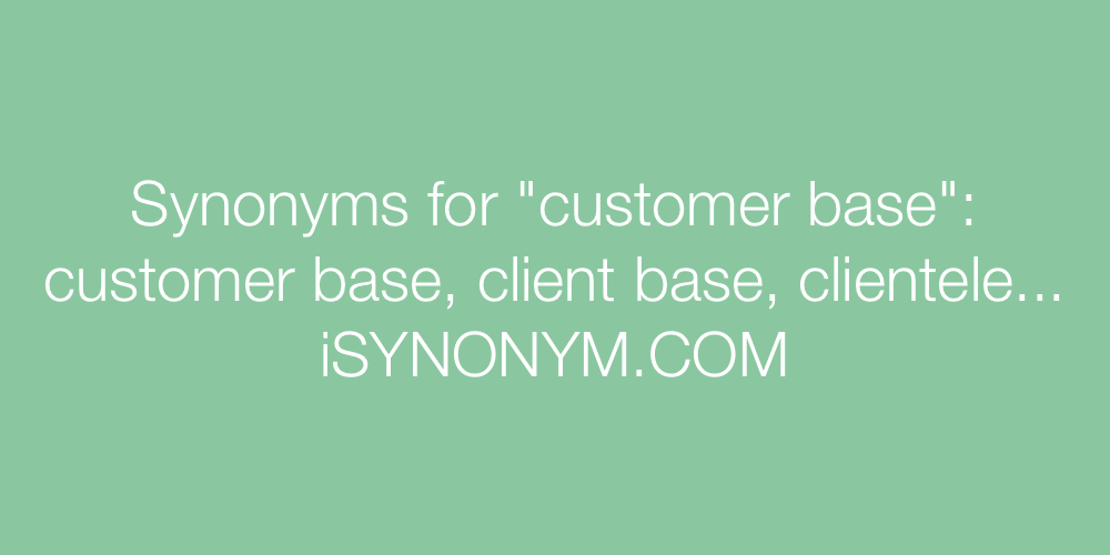 Synonyms customer base