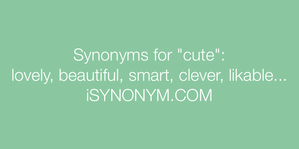 Synonyms cute