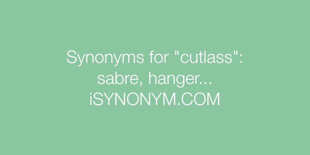 Synonyms cutlass