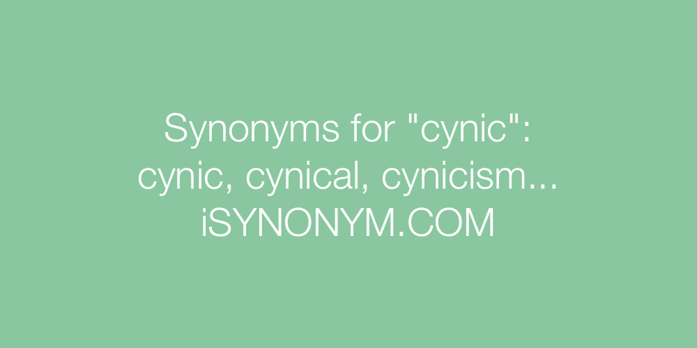 Synonyms cynic