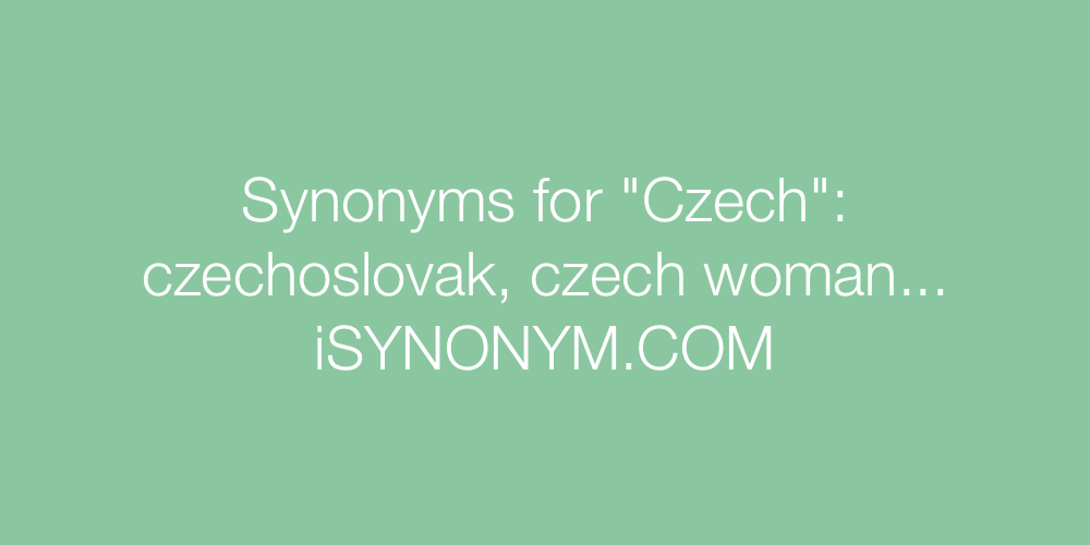 Synonyms Czech