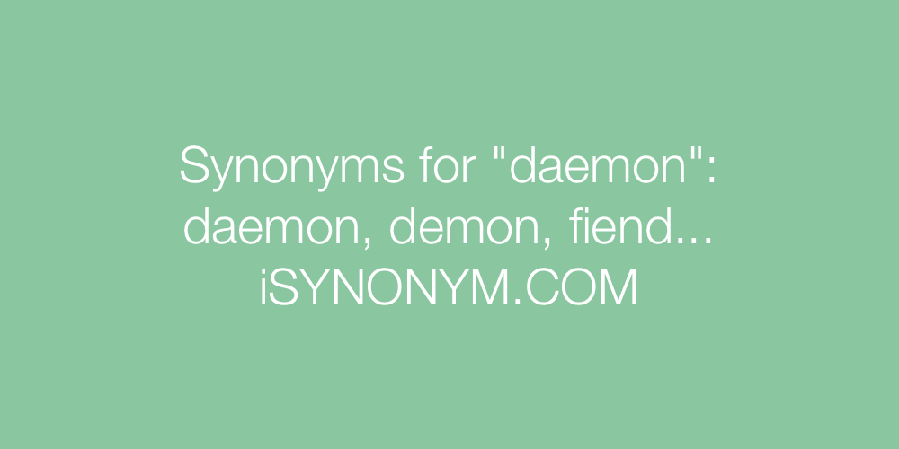 Synonyms daemon