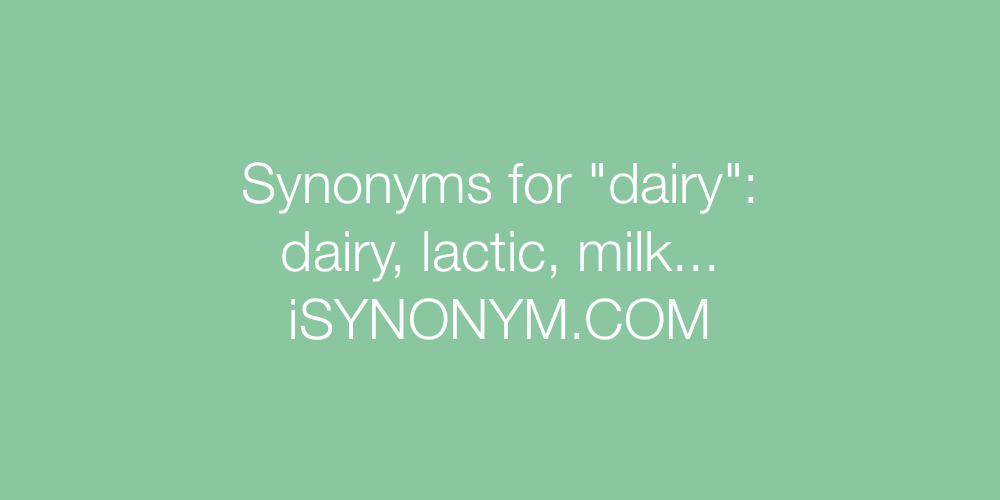 Synonyms dairy