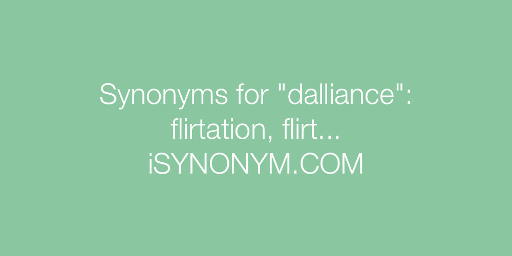 Synonyms dalliance