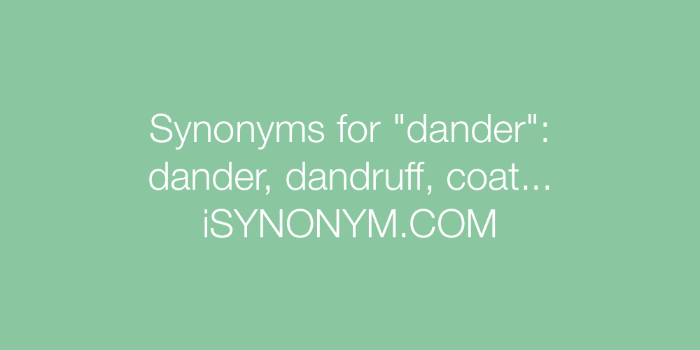 Synonyms dander
